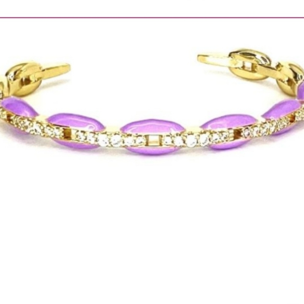 Melania Clara NWT Silver Lilac August Bracelet 7-9" - Picture 7 of 8